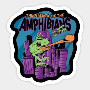Fun Attack of the amphibians Graphic Sticker